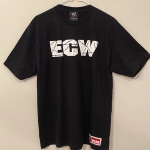WWE ECW Black Short Sleeve Tee 2007 Barbwire Print
